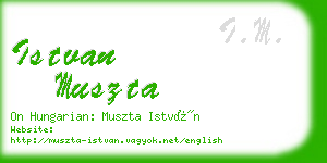 istvan muszta business card